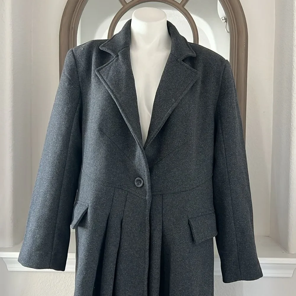 Free People Victoria Flared Wool-Blend Coat, NWT, Size M